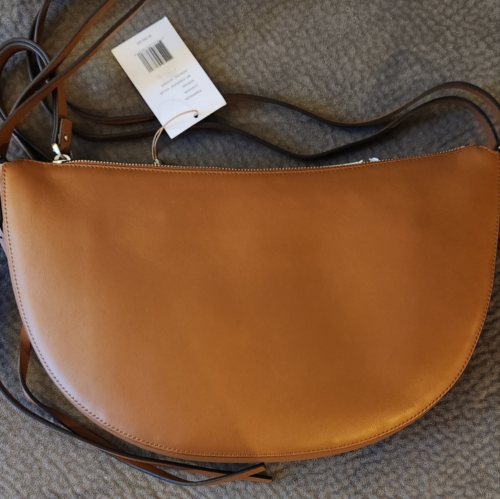 Michael Kors Collection Sedona Crescent Crossbody Bag in Luggage - Picture 7 of 15